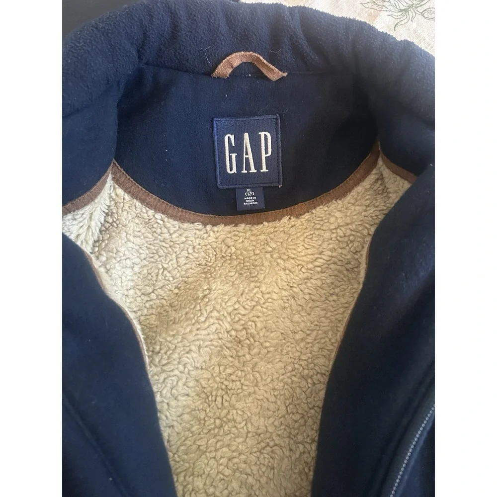 Gap Kids Youth Boys Blue Wool  Zip‎ Up Jacket with Pockets Size XL 12